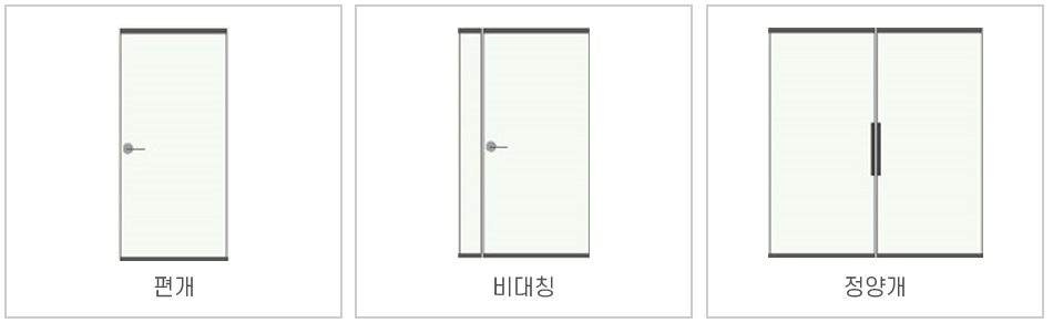 슬림 여닫이 도어- 제품군